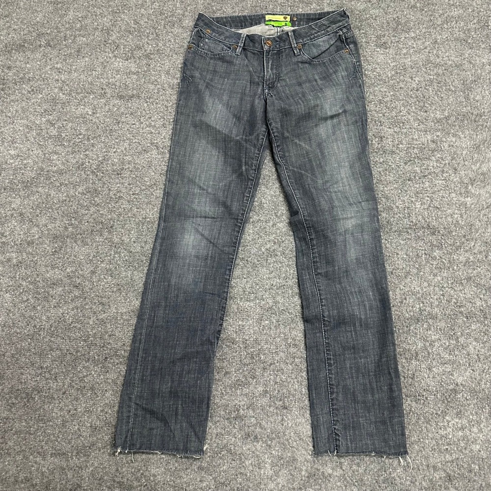 J&Company Jeans Womens Size 28 Dark Wash Straight Leg Raw Hem Montana Denim